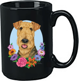 Airedale - Best of Breed Ceramic 15oz Coffee Black Mug