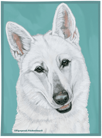 German Shepherd - White - Best of Breed Dog Breed Fleece Blanket