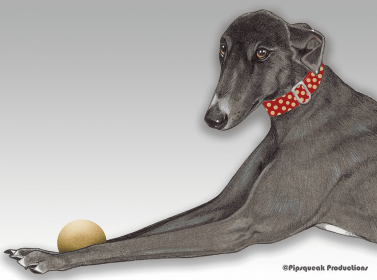 Greyhound - Black - Best of Breed Fleece Blanket