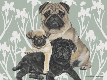 Pugs - Best of Breed Fleece Blanket