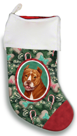 American Pit Bull - Orange - Best of Breed Christmas Stocking