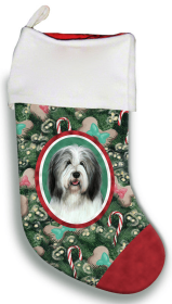Bearded Collie - Blue and White - Best of Breed Christmas Stocking