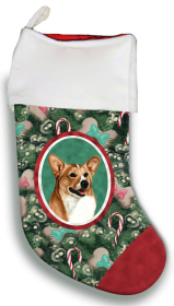 Corgi - Pembroke Welsh - Fawn and White - Best of Breed Christmas Stocking