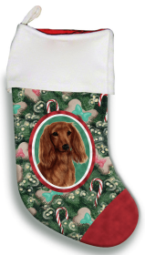 Dachshund - Longhair - Red - Best of Breed Christmas Stocking