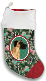 Great Dane - Fawn - Uncropped - Best of Breed Christmas Stocking