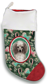 Poodle - Silver - Best of Breed Christmas Stocking