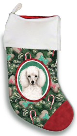 Poodle - White - Best of Breed Christmas Stocking