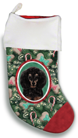 Poodle - Black and Tan - Best of Breed Christmas Stocking