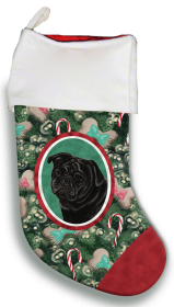 Pug - Black - Best of Breed Christmas Stocking