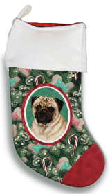 Pug - Fawn - Best of Breed Christmas Stocking