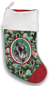 Schnauzer - Grey - Cropped - Best of Breed Christmas Stocking