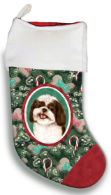 Shih Tzu - Chocolate - Best of Breed Christmas Stocking