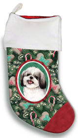 Shih Tzu - Silver - Best of Breed Christmas Stocking