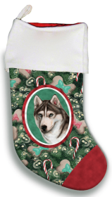 Siberian Husky - Grey (Blue Eyes) - Best of Breed Christmas Stocking