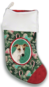 Whippet - Fawn and White - Best of Breed Christmas Stocking