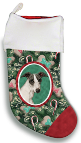 Whippet - Blue and White - Best of Breed Christmas Stocking