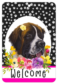 Saint Bernard - HHS Paw Prints Welcome Indoor/Outdoor Aluminum Sign