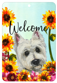 West Highland White Terrier/Westie - HHS Welcome Indoor/Outdoor Aluminum Sign