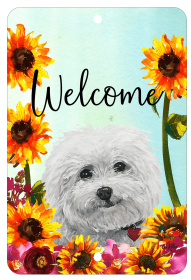 Bichon Frise - HHS Welcome Indoor/Outdoor Aluminum Sign