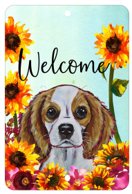 Cavalier King Charles Spaniel - Blenheim - HHS Welcome Indoor/Outdoor Aluminum Sign