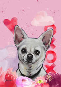 Chihuahua - Hippie Hound Studios Valentines Garden Flags