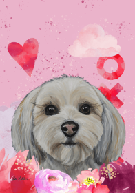 Havanese - Hippie Hound Studios Valentines Garden Flags