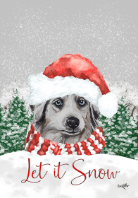 Australian Shepherd - Hippie Hound Studios Christmas House Flags