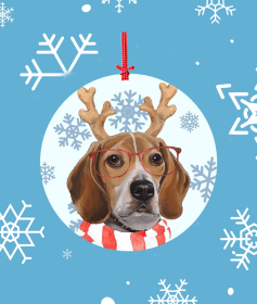 Beagle - Hippie Hound Studios Christmas Tree Ornament