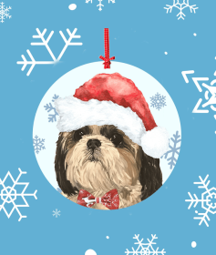 Shih Tzu - Hippie Hound Studios Christmas Tree Ornament