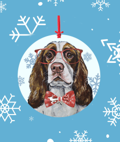 Springer Spaniel - Hippie Hound Studios Christmas Tree Ornament