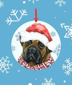 Bullmastiff - Hippie Hound Studios Christmas Tree Ornament