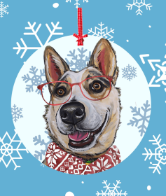 Australian Cattle Dog - Hippie Hound Studios Christmas Tree Ornament