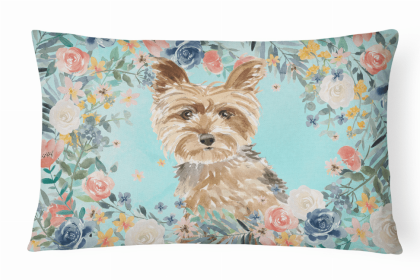 Yorkshire Terrier Spring Art Decorative Pillow