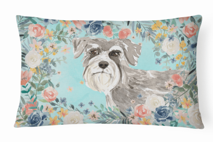 Schnauzer #1 Spring Art Decorative Pillow