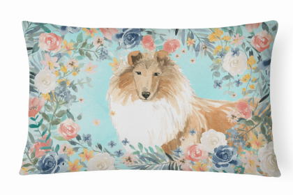 Collie 2 Spring Art Decorative Pillow