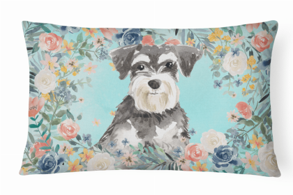Schnauzer #2 Spring Art Decorative Pillow