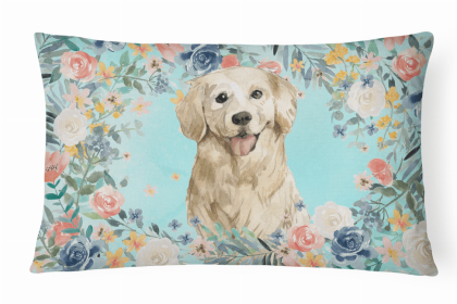 Golden Retriever Spring Art Decorative Pillow