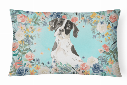 English Pointer Spring Art Decorative Pillow