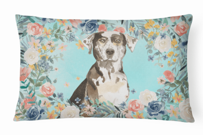 Catahoula Leopard Dog Spring Art Decorative Pillow