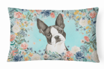 Boston Terrier Spring Art Decorative Pillow