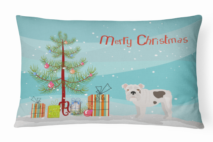 Bulldog - Christmas Tree Decorative Pillow Style 2