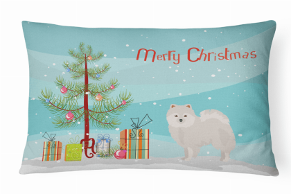 Japanese Spitz - Christmas Tree Decorative Pillow Style 2 -