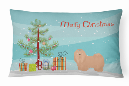 Lhasa Apso - Tan - Christmas Tree Decorative Pillow Style 2
