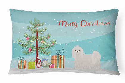 Maltese 1 - Christmas Tree Decorative Pillow Style 2