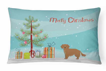 Small Greek Domestic Dog (Kokoni) - Christmas Tree Decorative Pillow Style 2
