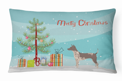 American Hairless Terrier - Christmas Tree Decorative Pillow Style 2