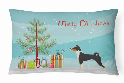 Basenji 1 - Christmas Tree Decorative Pillow Style 2