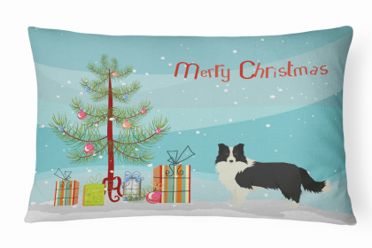 Border Collie - Christmas Tree Decorative Pillow Style 2
