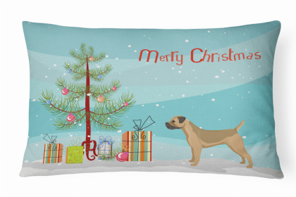 Border Terrier 1 - Christmas Tree Decorative Pillow Style 2