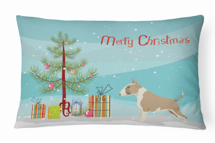 Bull Terrier - Fawn and White - Christmas Tree Decorative Pillow Style 2